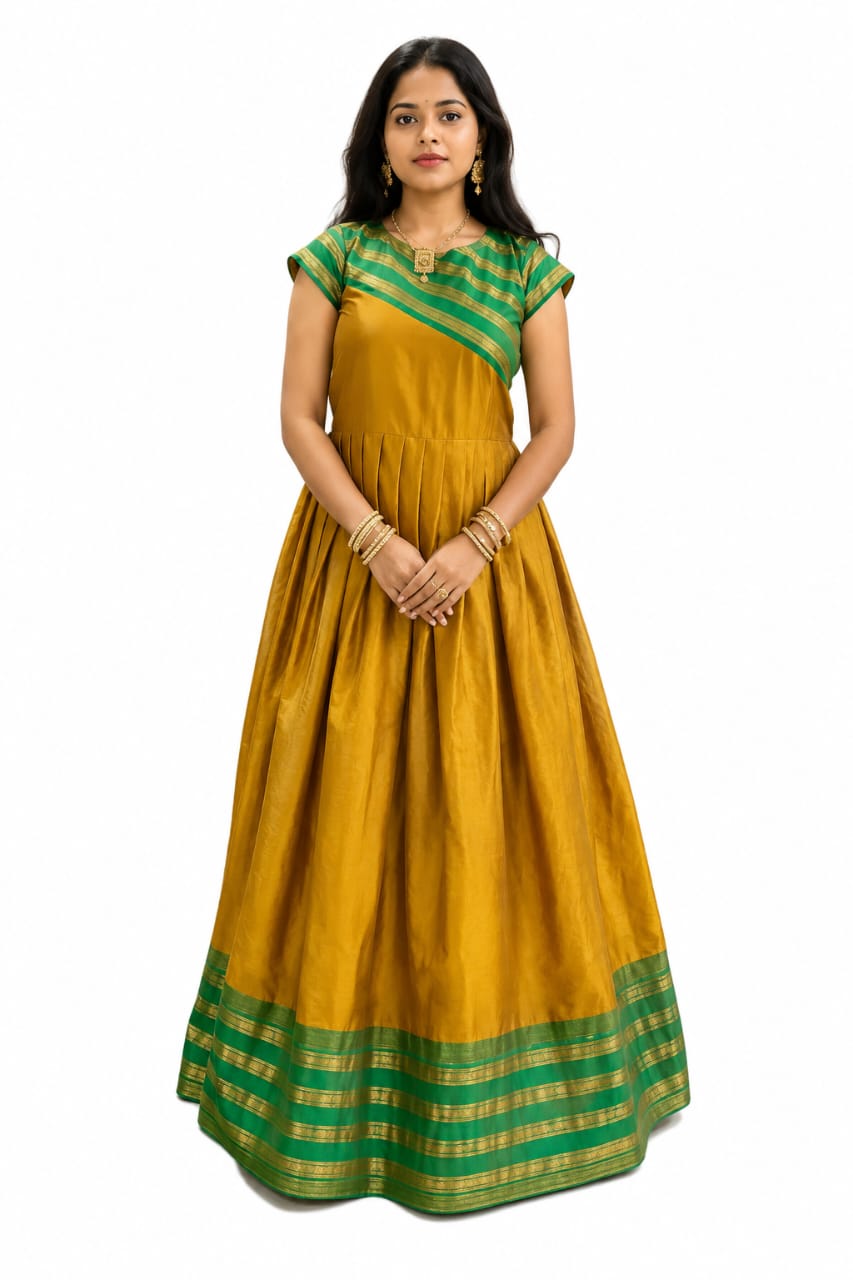 Traditional Long Anarkali Gown