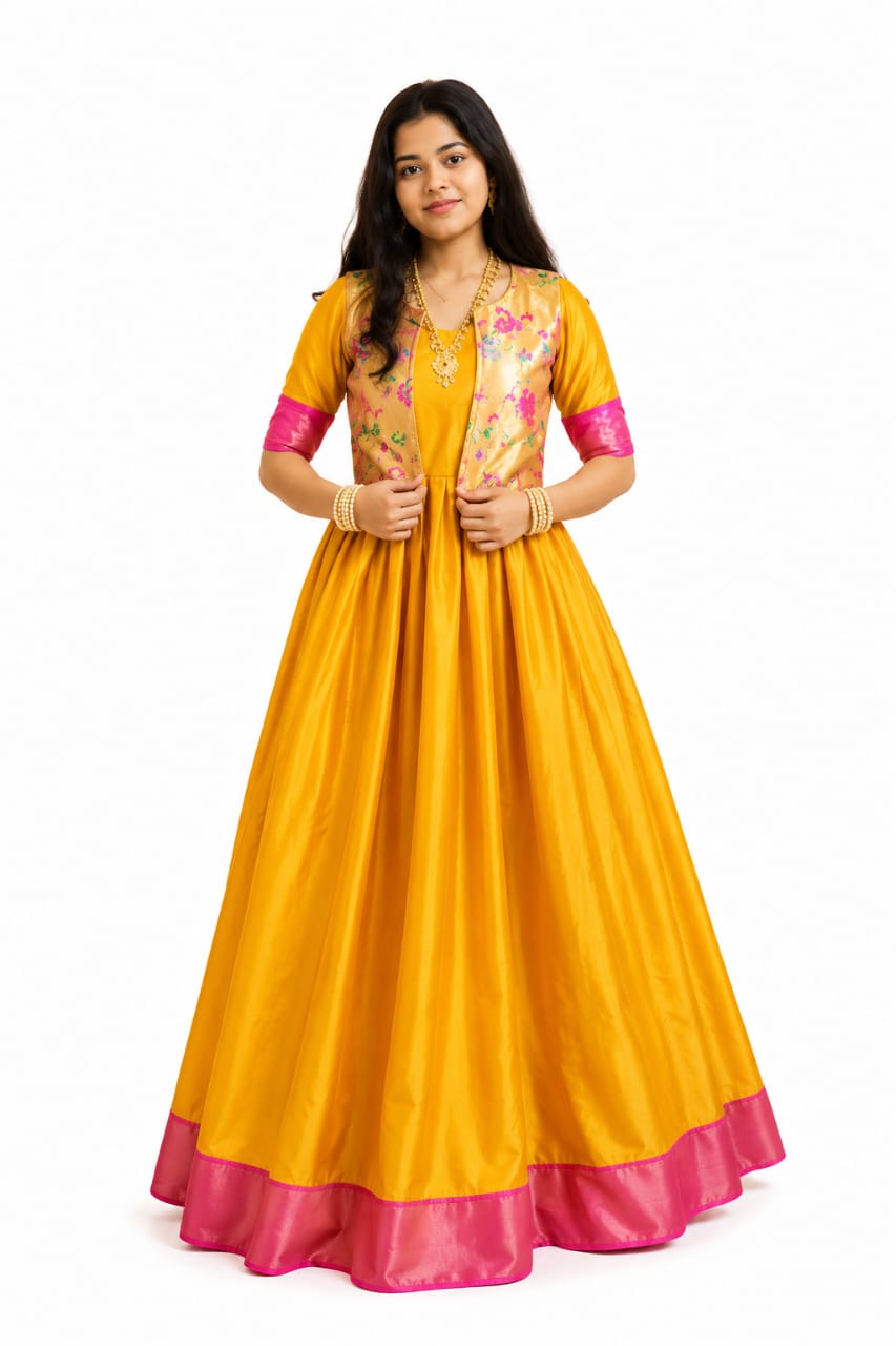 Traditional Long Anarkali Gown