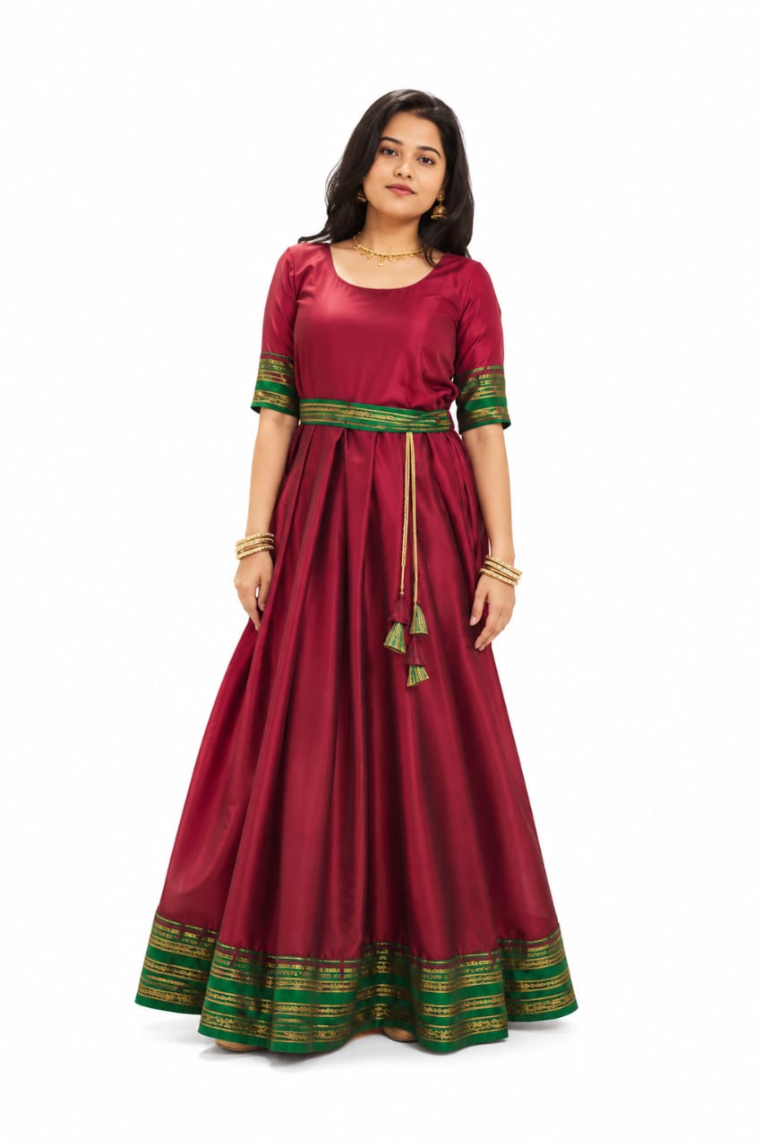 Traditional Long Anarkali Gown