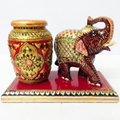 ELEPHANT PAINTED WITH PEN STAND