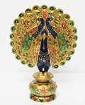 PEACOCK DANCING EMBOSED PAINTED