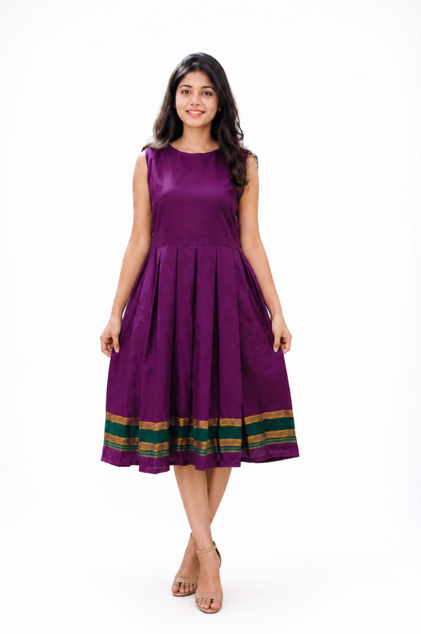 Elegant Sleevless Frock